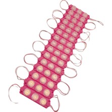 Powerr Led Aydınlatma 20 Adet 12 Volt 3 Watt 3 Lensli Pembe 3030 Smd LED Modül IP65