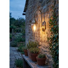 Solenza Eskitme Antik Tasarım Gaz Lambası Aplik –otantik  Dekoratif Duvar Aydınlatma