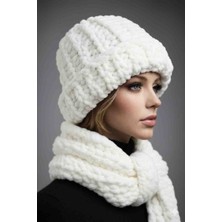 Mazsay El Örgüsü Pafy Atkı Bere Takımı