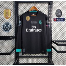 Candy Cup R. Madridd 2017-18 Kiev Şampiyonlar Ligi Finali Cristiano Ronaldo Forması (Siyah-Uzun-Kol)
