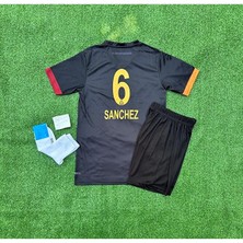 Candy Cup 'gâlatâsarây 2024/25 Yeni Sezon Siyah D'a.v.i.d.s.o.n S.a.n.c.h.e.z Çocuk Özel Forması 4'lü Set