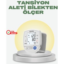 MegaSepet Akıllı Bilek Tansiyon Aleti Hem Şarjlı Hem Pilli Kolay Ölçüm - ME001W-51RWL5