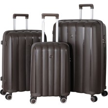 Mçs 305 Polipropilen Kırılmaz 3 Lü Valiz Seti Büyük Orta Kabin