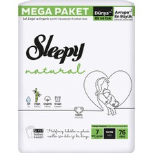 Sleepy Natural Mega Fırsat Paketi Xx Large 7 Beden Bebek Bezi 76 Adet (3 Adet)