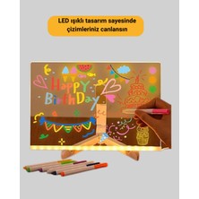 Ucuz Tekno Masaüstü ve Duvara Monte Edilebilir LED Işıklı Yazı Panosu 70 x 200 cm USB Bağlantılı Eğlenceli Aksesuar