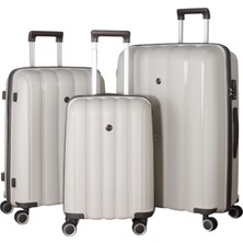 Mçs 305 Polipropilen Kırılmaz 3 Lü Valiz Seti Büyük Orta Kabin