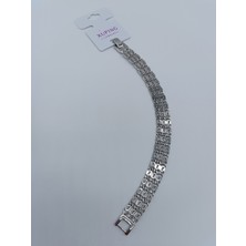 Lagül Aksesuar Xuping 14K Altın Kaplama Kararmazsuya Dayanıklı Şık Kalın Silver Bileklik