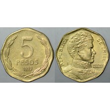 Banknoting Şili 5 Peso 1993 Çilaltı.
