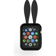 Tgzm Ally Apple Watch 1-2-3-4 42MM Tavşan Figürü Silikon KILIF-(5775) - TG0012-2S40B3