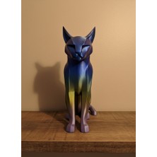 Koyu Rainbow Kedi Biblo Modern Salon ve Raf Dekoru