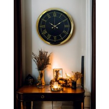 Emt Pazarlama Zentime 40 Cm Gold Lüks Duvar Saati