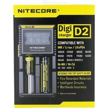 Nitecore D2 Digi Charger Li-Ion / Nı-Cd / Nı-Mh / Lifepo4 Dijital Pil Şarj Cihazı Kozmix
