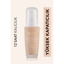 Flormar Yoğun Kapatıcı Su Bazlı Fondöten (Soğuk Alt Ton) - Perfect Coverage Foundation - 105 - 8690604085934