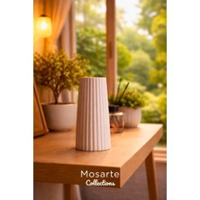 Mosarte Ribbed Yivli Tasarım Modern Dekoratif Vazo