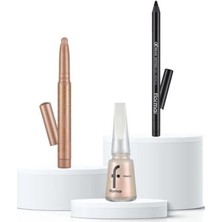 Flormar Jel Göz Tasarımlı, Tırnaklı, Kalem Aydınlatıcılı 3'lü Makyaj Seti PSSN2256