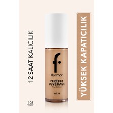 Flormar Intense Coverage Water Based Foundation (Cool Under Tone) -108 Honey - PSSN1089