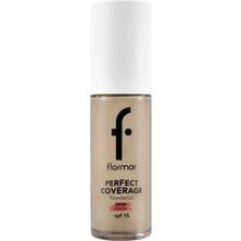 Flormar Perfect Coverage Fondöten 132 Natural Beige 5 ml Kadın Cilt İçin SPF 15 Koruma