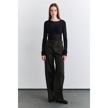 Manuka Klasik Pileli Kumaş Pantolon Haki