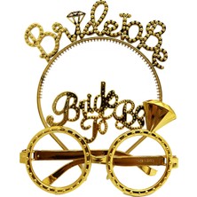 Bride To Be Taç ve Gözlük Seti Altın Renk Dinç Store