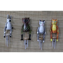 Ahşap Hayvan Figürlü Rüzgar Çanı Model 2 Dinç Store