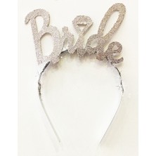 Gümüş Renk Bekarlığa Veda Italik Yazı Alyanslı Bride Taç Dinç Store