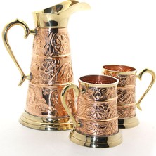 Pirinç 2 Bardaklı Sürahi Seti Dinç Store