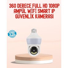 360° Full Hd Wi-Fi Akıllı Ampül Kamera Gece Görüşlü Dinç Store
