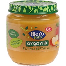 Hero Baby Organik Elma Şeftali Kavanoz Maması 120 G