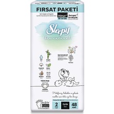 Sleepy Bio Natural Bebek Bezi Fırsat Paketi 2 Beden 48 Adet (4 Adet)