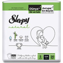 Sleepy Natural 5 Beden Bebek Bezi 11-18 kg 20 Adet (4 Adet)
