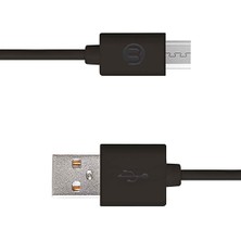 Mojue Şarj Kablosu Micro USB 1 Metre Siyah