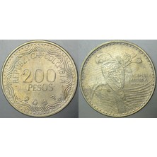 Banknoting Kolombiya 200 Peso 2017 Macaw Papağanı Temalı.