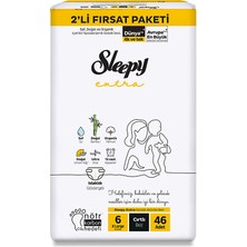 Sleepy Extra Bebek Bezi 6 Beden 46 Adet (4 Adet)