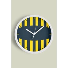 JHAAR Taraftar Temalı Dekoratif Duvar Saati – Modern Tasarım - Beyaz - Plastik