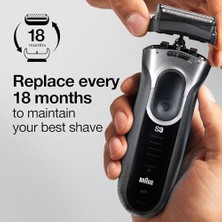 Braun 3 Serisi Tıraş Makinesi Yedek Başlığı 32B (Siyah)