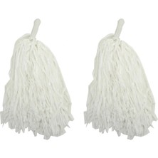 MegaSepet Bfs 1 Çift ( 2 Adet ) Beyaz Renk 23 Nisan Gösteri Ponponu