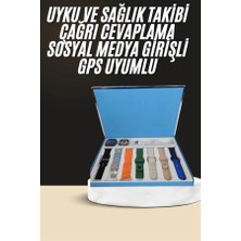 SHC4200 7 Kordonlu Unisex Akıllı Saat Çoklu Kordon Seçeneği Amoled Ekran