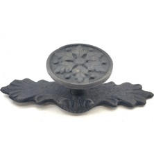 SHC4200 Lounge Antika Tarz Dekoratif Pirinç Çiçek Düğme - 27X70 Mm, Oksit