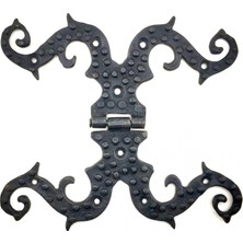 SHC4200 Lounge Antika Tarz Dekoratif Pirinç Süslü Menteşe - 190X170 Mm, Oksit