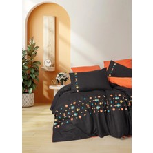 SHC4200 Cotton Box Brode Ranforce Çift Kişilik Nevresim Takımı Liker Kiremit