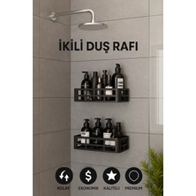 SHC4200 Yapışkanlı Duvar Rafı Organizer Banyo Rafı Duş Rafı Mutfak Rafı Havluluk Sabun Krem Şampuanlık