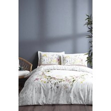 SHC4200 Özdilek Çift Kişilik Ranforce Nevresim Takımı Jardin De Flor Beyaz