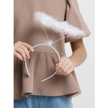 MegaSepet Bfs Beyaz Otrişli Tüylü Esnek Yapı Melek Haresi Melek Tacı