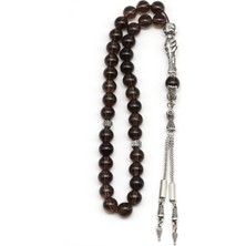 Taşmir Dumanlı Kuvars Doğal Taş Tesbih 8 mm Yuvarlak Kesim