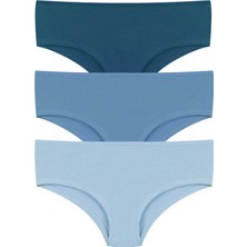 Koza İç Giyim Kadın Pamuklu 3'lü Likralı Hipster Külot