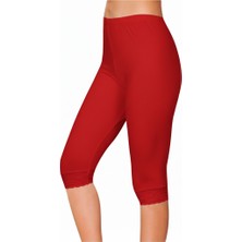 Lonca Tekstil Dantel Detaylı Kısa Kadın Tayt