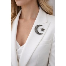 Modex Ay Yıldız Broş (4 Cm)