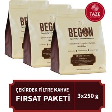 Nord Kivu Nitelikli Filtre Kahve (Çekirdek) Fırsat Paketi 250G x 3 Adet