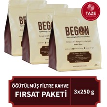 Nord Kivu Nitelikli Filtre Kahve (Öğütülmüş) Fırsat Paketi 250G x 3 Adet