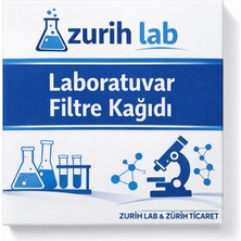 Zürih Ticaret Laboratuvar Filtre Kağıdı 90 mm Nitel - Mavi Bant Yavaş Hız - 100 Adetlik Paket - Zurih Lab